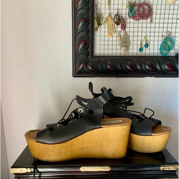 Vintage Steve Madden Shoes Leather Sandal - Picture 2 of 8